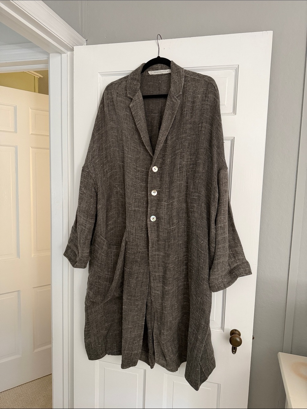 Women's Relaxed Trench Coat in Heathered Brown